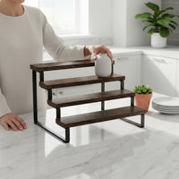 Stepped Display Rack Tabletop Organizer Vintage for Countertop, Collectors