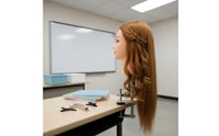 Heat Stylable Hairdressing Training Head Stand Included Hairstyling Practice Head Reusable for Hairstylists