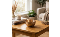 Vase with Hammered Finish Shiny Decorative Bowl with Hammered Texture Textured Vessel for Home Decor, Living Room, Dining Table