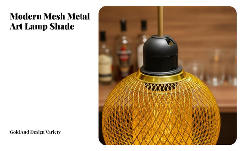Retro Design Double Layer Lamp Mesh Metal Mesh Lampshade Hollow Iron Lampshade for Restaurant Owners, Home Decorators, Interior Designers