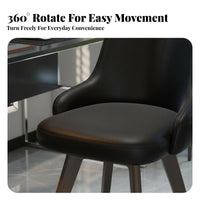 Armless Swivel Vanity Chair Padded Cushion Home Seating Lumbar Support for Teens
