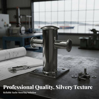 Single Cross Bollard Stainless Steel Docking Bitt Yacht Cross Cleat Long-Lasting Boat Bollard Sturdy Duty for Dock