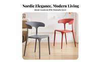 Bowed-Backrestrear Side Chair Nordic and Design Household Furniture Minimalist Design Easy to Clean for Home Dwellers