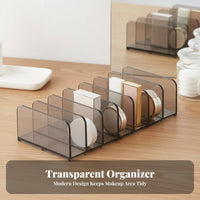 Transparent Design Clear Cosmetic Organizer Space Saving Desktop Makeup Storage Box Striped Texture for Beauty Lovers, Women, Dressing Table