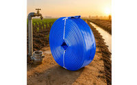 Flat Hose Ribbed Lay-Flat Hose Yard Watering Woven-Looking Garden Supply Coiled Roll