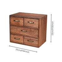 Wooden Desktop Organizer Tabletop Desktop Drawer Organizer Vintage Wooden Drawer Cabinet for Office Desk