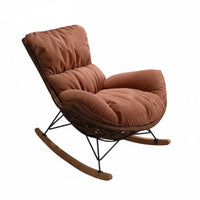Wicker Rocking Chair Vintage design Oversized oval rocking chair Leisure Design for Porch