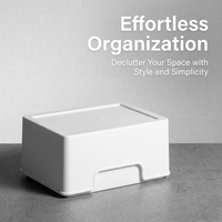 Dustproof Storage Boxes for Office, Storage Boxes with Lid for Makeup, Stackable Storage Boxes Lid, Solid Color Storage Boxes Lid