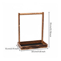 Calligraphy Brush Stand Wooden Frame Brush Hanger Stand Sturdy Hook for Artists