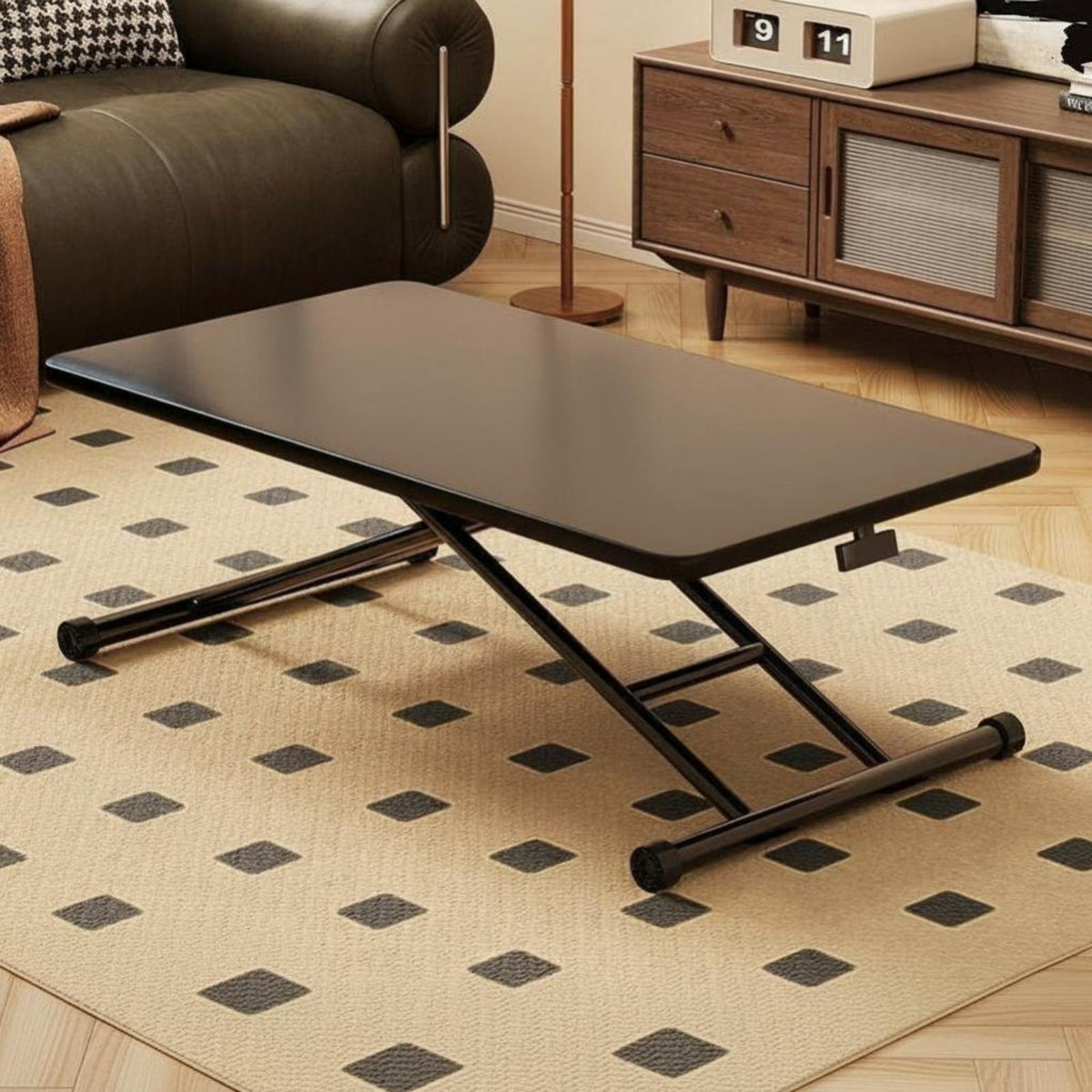 elevateTop Coffee Table Multi-Functional elevateTop Dining Table Height-Adjustable Space-Saving Furniture for Home Office Workers, Homeowners, Living Room