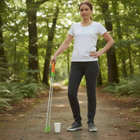 Double Rod Picker Long-Lasting Litter Pickup Tool Rustproof for Seniors