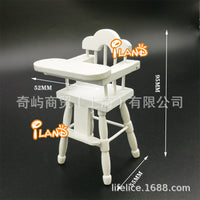 1:12 Scale Dollhouse Mini Wooden Bedroom Furniture Set for BJD Dollhouse Children's Room