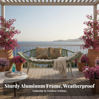 4 Pieces Woven Outdoor Seating Set Waterproof for guest accommodation Business Owners, Entertainers