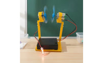 Hands-on Wind Turbine Model with LED Light Renewable Energy Wind Power Generation Kit Teaching Model with Propeller Functional for Classroom