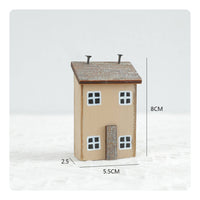 Wooden House Ornament Handmade Small Wooden House Decor Rustic Design