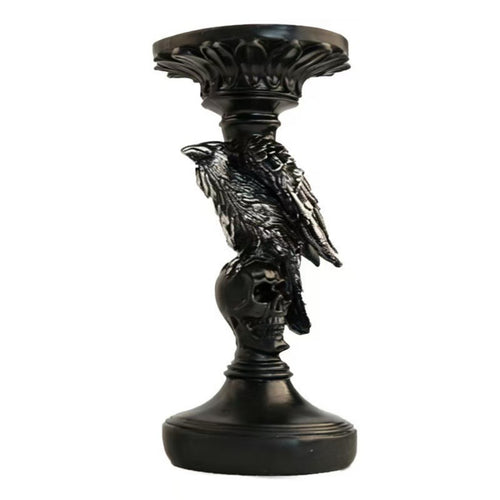 Tabletop Candlestick Stable Candlestick with Candle Plate Artistic for Halloween