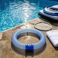Vacuum Hose Plastic Fittings Corrugated Hose White and Blue