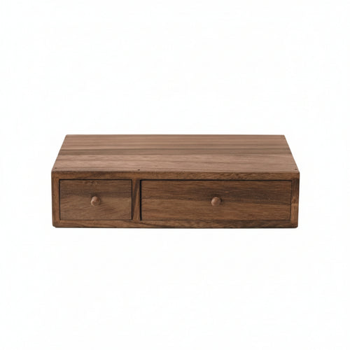 Caja De Almacenamiento De Escritorio Con Cajones Compacto Wooden Storage Box