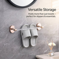 Waterproof Towel Bar for Small Space Organization, Wall Mounted Acrylic Storage Rack for Bathroom, Punch-Free Damage-Free Design for Homeowners