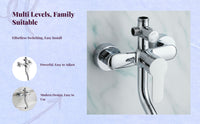 High-pressure brass rain shower set