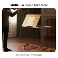Rolling C-Shaped Table Mobile Design Adjustable C-Shaped Table Nordic aesthetic