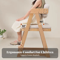 Adjustable Wooden Desk Chair Easy to Clean Material Adjustable Desk Chair