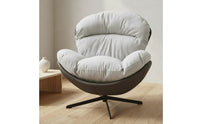 Swivel Egg Chair Soft Cushion Retro Swivel Armchair Ergonomic Design for Study