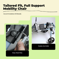 Adjustable hind leg dog cart, sturdy