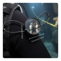Technical Diving Mirror Compact Design Scuba Rearview Mirror Lightweight Underwater Observation Tool for Side-Mounted Divers