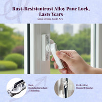 Sliding panel lock, cream arch lock, security panel latch, push-pull PVC panel handle, easy installation for home, office, balcony.