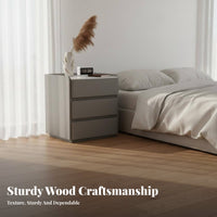 Locking Bedside Cabinet Modern Design Nightstand Secure Storage for Homeowners