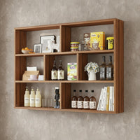Wall Mounted Beverage Rack Space Saving Modern Wall Organizer Easy Installation Multi-Compartment Wall-Mounted Shelf for Homeowners, Restaurant, Cafe