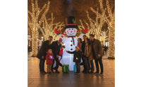 Bonhomme De Neige Gonflable Avec Pingouins Festif Snowman with Penguins Outdoor