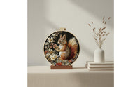 DIY Squirrel Embroidery Kit European Design Squirrel Set High-Quality Thread Printed Material Kit for Crafters, Home Decor