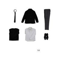 1/6 Scale Peacoat Outfit Highly Detailed Action Figure Formal Wear Contemporary Gentleman Style Toy Accessory for Collectors, Hobbyists