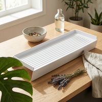 Silicone Sink Rim Splash Guard Long Rectangular L-Shaped Sink Splash Guard