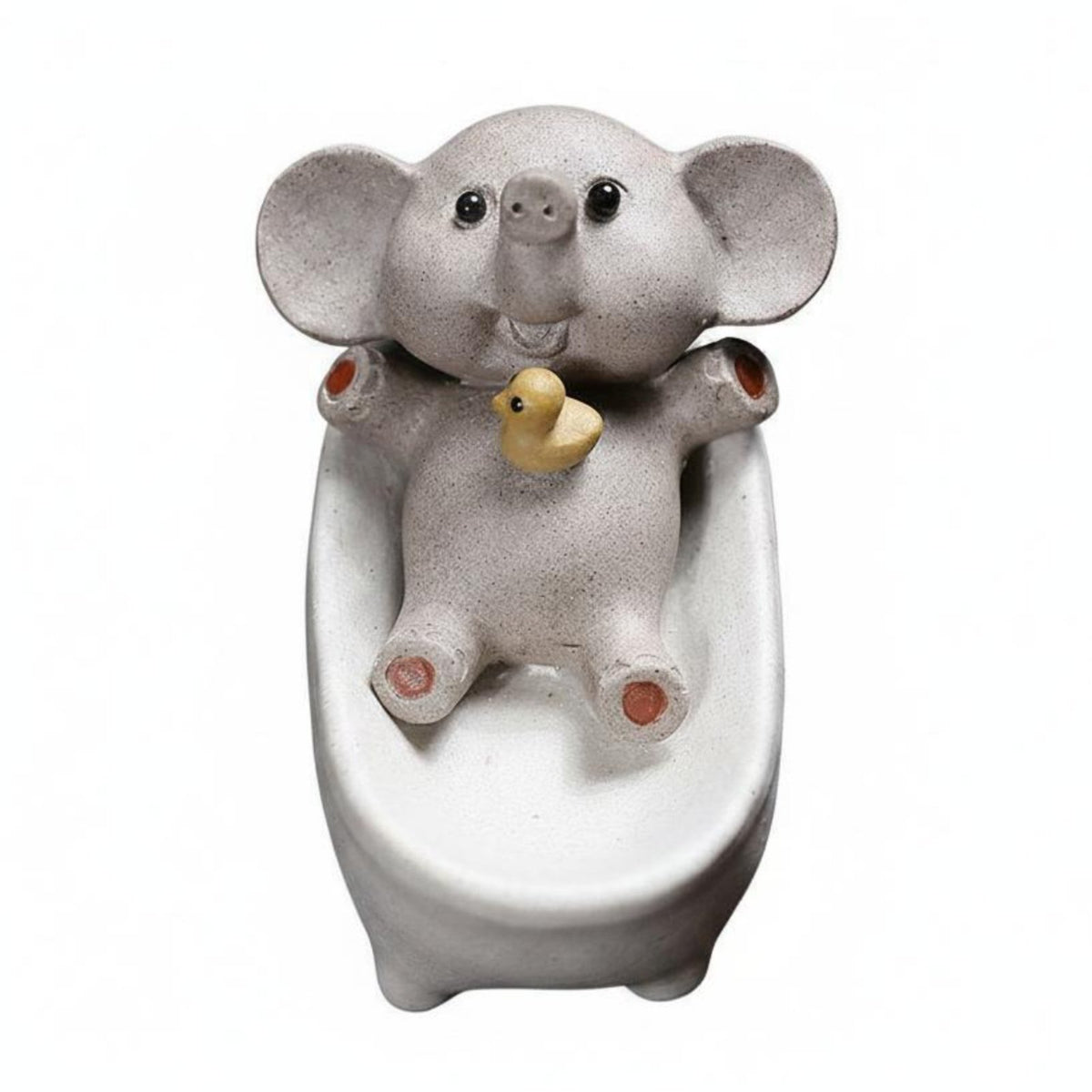 Animal Bathtub Figurine Soothing Style Cute Animal Desk Decoration Handmade Feel Figurine for Office