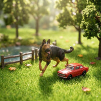 1/64 Scale Dog Figurine Fine Workmanship Mini Dog Model 3D Printed