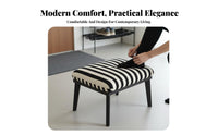 Upholstered Rectangular Stool Vintage Design Footstool Multi-Functional for Home