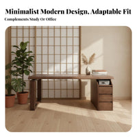 double Workstation with Glass Cabinets Two-Person Design Study Desk wideWide Desktop Computer Table for Students, Remote Workers, Bedroom, Gaming Room