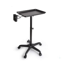 Mobile Salon Tray Stand with Aluminum Tray for Beauty and Nail Care
