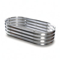 Oval Raised Garden Bed Outdoor Metal Garden Bed Long-Lasting for Gardeners