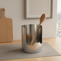 Cylindrical Kitchen Container Brushed Metal Countertop Storage Holder