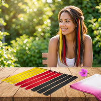 12 Pieces Matte Hair Extensions with Clips Straight Clip-in Hair Extension Silky Clip-in Hairpieces High-Temperature for Cosplayers, Cosplay, Parties, Concerts