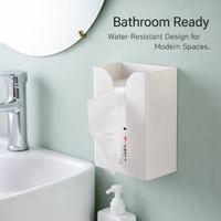 Car Tissue Box Holders for and Home Use, Removable Hanging Bathroom Holder and Paper Dispenser, Wall with Geometric Pattern