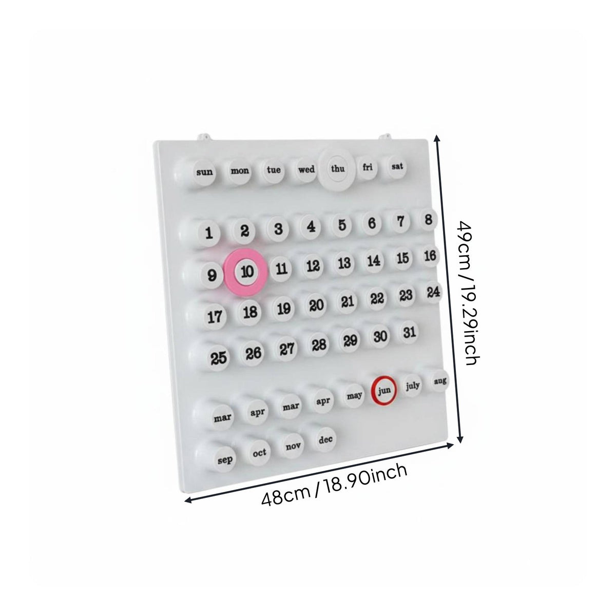 Manual Loop Calendar Desktop Display 3D Endless Calendar for Living Room, Office
