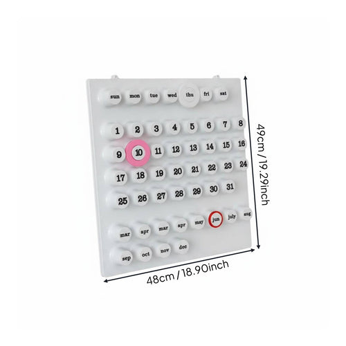 Manual Loop Calendar Desktop Display 3D Endless Calendar for Living Room, Office