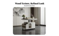 Multifunctional Design Convertible Lift-Top Table Adjustable Height Living Room Furniture Mobile with Casters Rolling Cart Space-Saving for Apartment Dwellers, Homeowners, Work-from-Home Professionals, Small Areas, Dining Area, Balcony