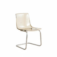 Clear Plastic Chair sturdy Transparent Accent Chair Water-Resistant for Kitchen
