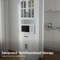 Microwave Stand Cabinet Space-Saving Microwave Hutch Cabinet European Design Liberates Tanding Storage Hutch for Apartment Dwellers, Homeowners